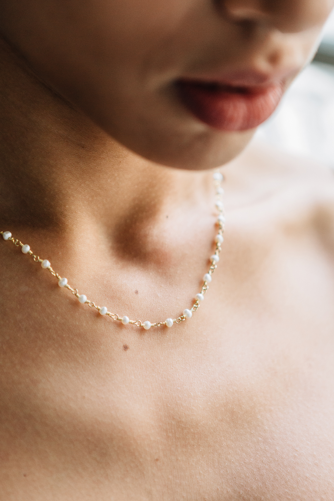 collier perles femme